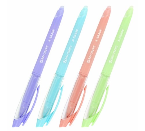 Ручка стираемая гелевая с грипом BRAUBERG X-ERASE PASTEL, СИНЯЯ, узел 0,7 мм, линия 0,35 мм, 143953 Ручка стираемая гелевая с грипом BRAUBERG X-ERASE PASTEL, СИНЯЯ, узел 0,7 мм, линия 0,35 мм, 143953