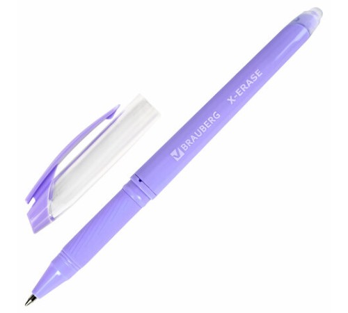 Ручка стираемая гелевая с грипом BRAUBERG X-ERASE PASTEL, СИНЯЯ, узел 0,7 мм, линия 0,35 мм, 143953 Ручка стираемая гелевая с грипом BRAUBERG X-ERASE PASTEL, СИНЯЯ, узел 0,7 мм, линия 0,35 мм, 143953