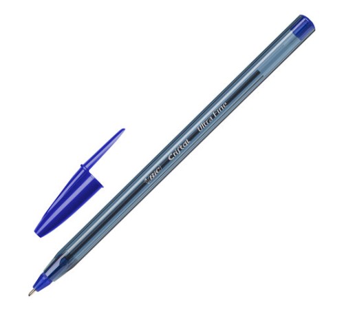 Ручка шариковая BIC "Cristal Exact", СИНЯЯ, корпус тонированный, узел 0,7 мм, линия письма 0,28 мм, 992605