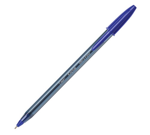 Ручка шариковая BIC "Cristal Exact", СИНЯЯ, корпус тонированный, узел 0,7 мм, линия письма 0,28 мм, 992605