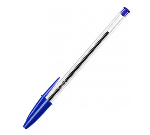 Ручки шариковые BIC "Cristal Original", НАБОР 10 шт., СИНИЕ, узел 1 мм, линия письма 0,32 мм, пакет, 830863