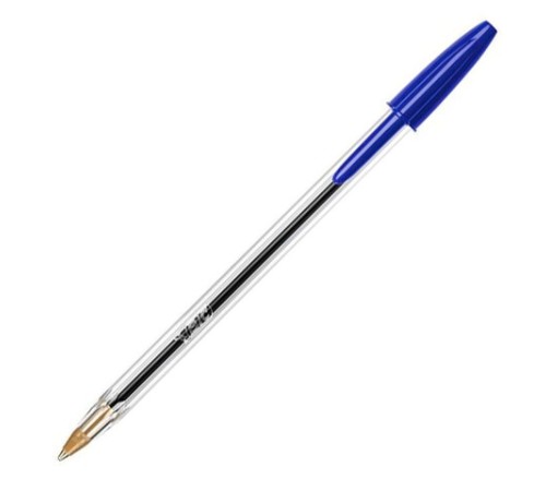 Ручки шариковые BIC "Cristal Original", НАБОР 10 шт., СИНИЕ, узел 1 мм, линия письма 0,32 мм, пакет, 830863