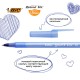 Ручки шариковые BIC "Round Stic", НАБОР 8 шт., СИНИЕ, узел 1 мм, линия письма 0,32 мм, пакет, 928497