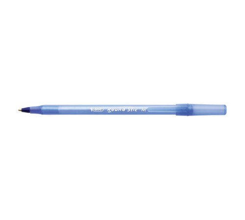 Ручка шариковая BIC "Round Stic", СИНЯЯ, корпус голубой, узел 1 мм, линия письма 0,32 мм, С ШТРИХКОДОМ, 934598
