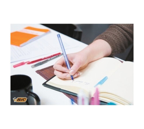 Ручка шариковая BIC "Round Stic", СИНЯЯ, корпус голубой, узел 1 мм, линия письма 0,32 мм, С ШТРИХКОДОМ, 934598