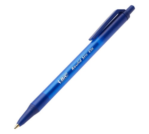 Ручки шариковые автоматические BIC "Round Stic Clic", НАБОР 3 шт., СИНИЕ, линия письма 0,32 мм, блистер, 926374