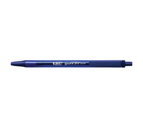 Ручки шариковые автоматические BIC "Round Stic Clic", НАБОР 3 шт., СИНИЕ, линия письма 0,32 мм, блистер, 926374
