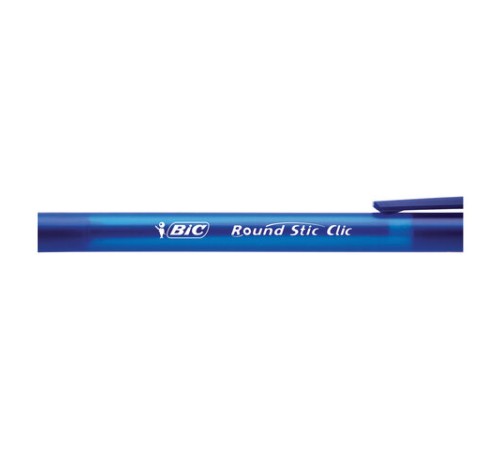 Ручки шариковые автоматические BIC "Round Stic Clic", НАБОР 3 шт., СИНИЕ, линия письма 0,32 мм, блистер, 926374