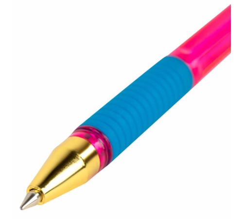Ручка шариковая с грипом BRAUBERG "X-ONE NEON", СИНЯЯ, корпус ассорти, узел 0,5 мм, линия письма 0,35 мм, 143987 Ручка шариковая с грипом BRAUBERG "X-ONE NEON", СИНЯЯ, корпус ассорти, узел 0,5 мм, линия письма 0,35 мм, 143987