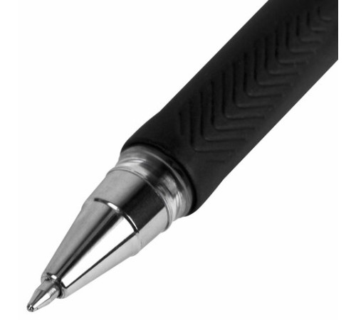 Ручка шариковая BRAUBERG "BP-GT", ЧЕРНАЯ, корпус прозрачный, евронаконечник 0,7 мм, линия письма 0,35 мм, 144006