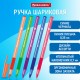 Ручка шариковая с грипом BRAUBERG "i-STICK POINT NEON", СИНЯЯ, корпус ассорти, игольчатый узел 0,7 мм, линия письма 0,35 мм, 144022