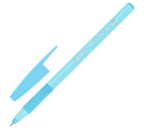 Ручка шариковая с грипом BRAUBERG "i-STICK POINT PASTEL", СИНЯЯ, корпус ассорти, игольчатый узел 0,7 мм, линия письма 0,35 мм, 144023