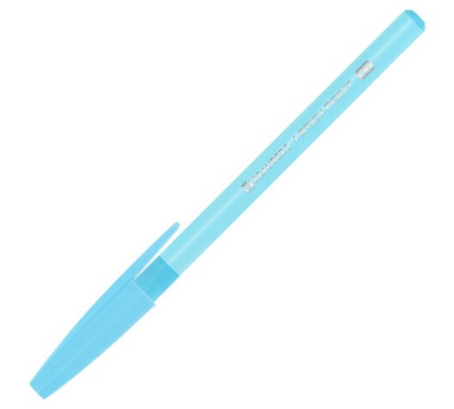 Ручка шариковая с грипом BRAUBERG "i-STICK POINT PASTEL", СИНЯЯ, корпус ассорти, игольчатый узел 0,7 мм, линия письма 0,35 мм, 144023