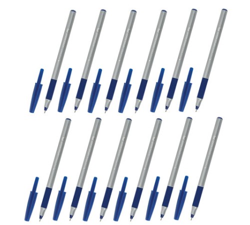 Ручки шариковые с грипом BRAUBERG "i-STICK POINT", НАБОР 10+2 ШТ., СИНИЕ, линия письма 0,35 мм, блистер,144025 Ручки шариковые с грипом BRAUBERG "i-STICK POINT", НАБОР 10+2 ШТ., СИНИЕ, линия письма 0,35 мм, блистер,144025