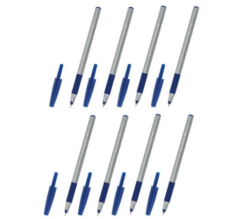 Ручки шариковые с грипом BRAUBERG "i-STICK POINT", НАБОР 6+2 ШТ., СИНИЕ, линия письма 0,35 мм, блистер, 144026 Ручки шариковые с грипом BRAUBERG "i-STICK POINT", НАБОР 6+2 ШТ., СИНИЕ, линия письма 0,35 мм, блистер, 144026