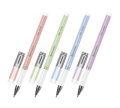 Ручка гелевая BRAUBERG "GEL ONE PASTEL", ЧЕРНАЯ, корпус ассорти, узел 0,5 мм, линия 0,35 мм, 144039 Ручка гелевая BRAUBERG "GEL ONE PASTEL", ЧЕРНАЯ, корпус ассорти, узел 0,5 мм, линия 0,35 мм, 144039