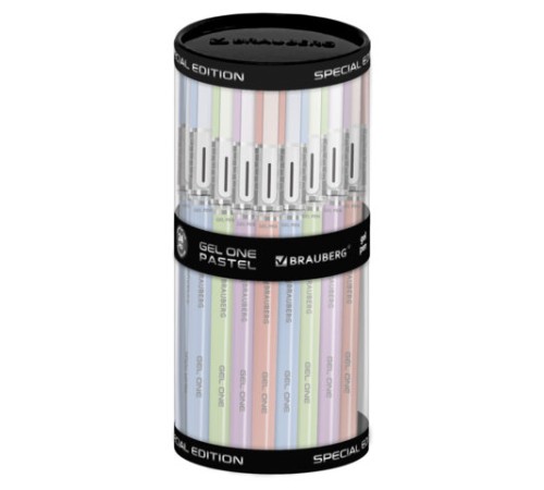 Ручка гелевая BRAUBERG "GEL ONE PASTEL", ЧЕРНАЯ, корпус ассорти, узел 0,5 мм, линия 0,35 мм, 144039 Ручка гелевая BRAUBERG "GEL ONE PASTEL", ЧЕРНАЯ, корпус ассорти, узел 0,5 мм, линия 0,35 мм, 144039