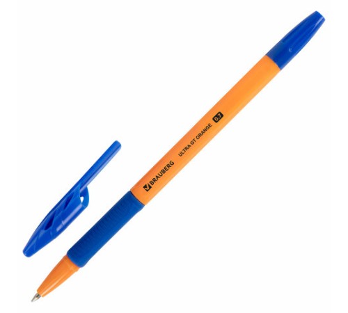 Ручка шариковая с грипом BRAUBERG "ULTRA GT ORANGE", СИНЯЯ, корпус оранжевый, линия 0,35 мм, 144052 Ручка шариковая с грипом BRAUBERG "ULTRA GT ORANGE", СИНЯЯ, корпус оранжевый, линия 0,35 мм, 144052