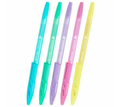 Ручка шариковая с грипом BRAUBERG "ULTRA GT PASTEL", СИНЯЯ, корпус ассорти, линия 0,35 мм, 144053 Ручка шариковая с грипом BRAUBERG "ULTRA GT PASTEL", СИНЯЯ, корпус ассорти, линия 0,35 мм, 144053