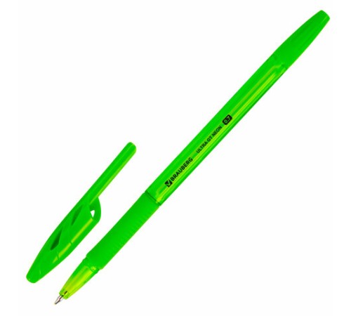 Ручка шариковая с грипом BRAUBERG "ULTRA GT NEON", СИНЯЯ, корпус ассорти, линия 0,35 мм, 144054 Ручка шариковая с грипом BRAUBERG "ULTRA GT NEON", СИНЯЯ, корпус ассорти, линия 0,35 мм, 144054