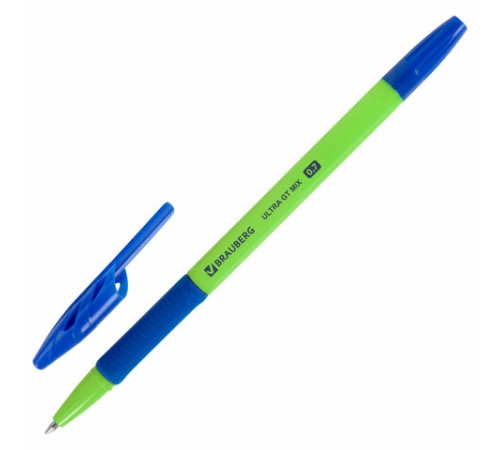 Ручка шариковая с грипом BRAUBERG "ULTRA GT MIX", СИНЯЯ, корпус ассорти, линия 0,35 мм, 144055 Ручка шариковая с грипом BRAUBERG "ULTRA GT MIX", СИНЯЯ, корпус ассорти, линия 0,35 мм, 144055
