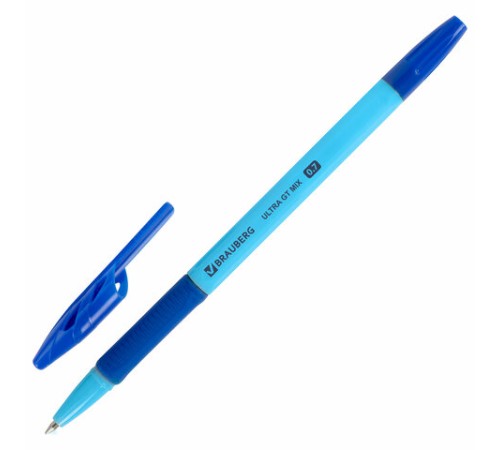 Ручка шариковая с грипом BRAUBERG "ULTRA GT MIX", СИНЯЯ, корпус ассорти, линия 0,35 мм, 144055 Ручка шариковая с грипом BRAUBERG "ULTRA GT MIX", СИНЯЯ, корпус ассорти, линия 0,35 мм, 144055