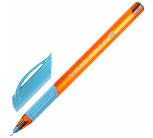 Ручка шариковая масляная с грипом BRAUBERG "Extra Glide GT Sky Blue", СВЕТЛО-СИНЯЯ, игольчатый узел 0,7 мм, линия письма 0,35 мм, 144074 Ручка шариковая масляная с грипом BRAUBERG "Extra Glide GT Sky Blue", СВЕТЛО-СИНЯЯ, игольчатый узел 0,7 мм, линия письма 0,35 мм, 144074