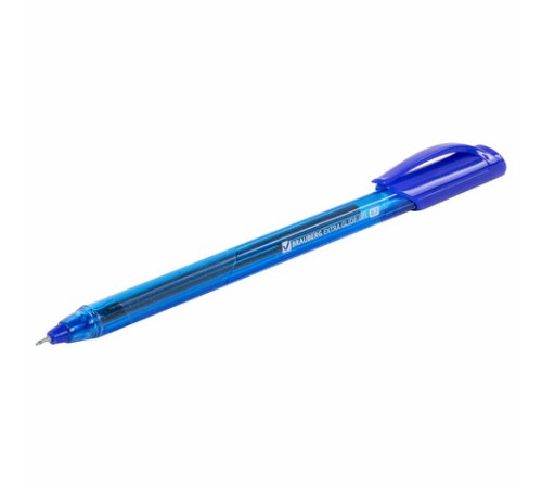 Ручка гелевая BRAUBERG "Extra Glide Gel", СИНЯЯ, трехгранная, игольчатый наконечник 0,7 мм, линия 0,5 мм, 144076