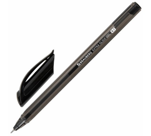 Ручка гелевая BRAUBERG "Extra Glide Gel", ЧЕРНАЯ, трехгранная, игольчатый наконечник 0,7 мм, линия 0,5 мм, 144077 Ручка гелевая BRAUBERG "Extra Glide Gel", ЧЕРНАЯ, трехгранная, игольчатый наконечник 0,7 мм, линия 0,5 мм, 144077