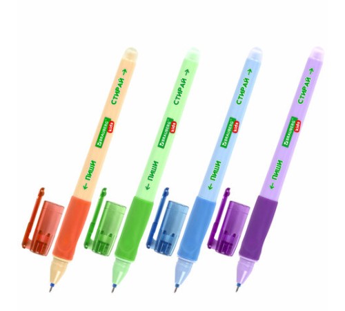 Ручка стираемая гелевая с эргономичным грипом BRAUBERG KIDS "RESTART COLOR", СИНЯЯ, игольчатый пишущий узел 0,5 мм, линия 0,35 мм, 144097 Ручка стираемая гелевая с эргономичным грипом BRAUBERG KIDS "RESTART COLOR", СИНЯЯ, игольчатый пишущий узел 0,5 мм, линия 0,35 мм, 144097