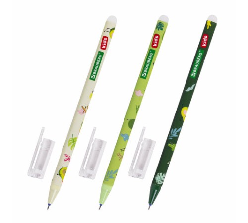 Ручки стираемые гелевые BRAUBERG KIDS "AVOCADO", СИНИЕ, КОМПЛЕКТ 12 ШТУК, игольчатый наконечник 0,5 мм, линия 0,35 мм, 144100 Ручки стираемые гелевые BRAUBERG KIDS "AVOCADO", СИНИЕ, КОМПЛЕКТ 12 ШТУК, игольчатый наконечник 0,5 мм, линия 0,35 мм, 144100