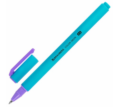 Ручка гелевая BRAUBERG "COLOR NEON", ЧЕРНАЯ, корпус ассорти, узел 0,5 мм, линия 0,35 мм, 144120