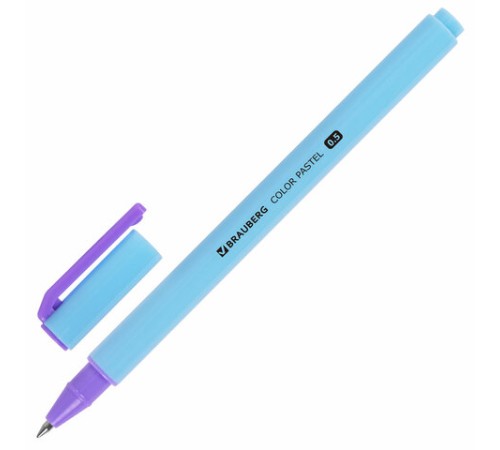 Ручка гелевая BRAUBERG "COLOR PASTEL", СИНЯЯ, корпус ассорти, узел 0,5, линия 0,35 мм, 144121