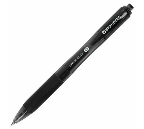 Ручка гелевая автоматическая с грипом BRAUBERG "OFFICE STYLE", ЧЕРНАЯ, линия 0,4 мм, 144123 Ручка гелевая автоматическая с грипом BRAUBERG "OFFICE STYLE", ЧЕРНАЯ, линия 0,4 мм, 144123