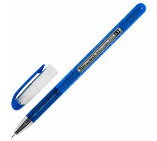 Ручка гелевая BRAUBERG "Profi-Gel PRO", СИНЯЯ, линия письма 0,4 мм, игольчатый наконечник 0,5 мм, печать на корпусе, 144125 Ручка гелевая BRAUBERG "Profi-Gel PRO", СИНЯЯ, линия письма 0,4 мм, игольчатый наконечник 0,5 мм, печать на корпусе, 144125