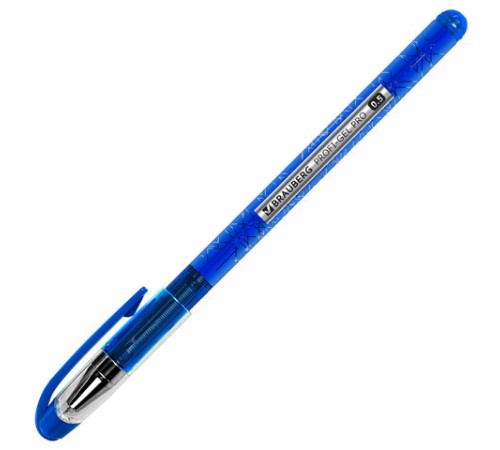 Ручка гелевая BRAUBERG "Profi-Gel PRO", СИНЯЯ, линия письма 0,4 мм, игольчатый наконечник 0,5 мм, печать на корпусе, 144125 Ручка гелевая BRAUBERG "Profi-Gel PRO", СИНЯЯ, линия письма 0,4 мм, игольчатый наконечник 0,5 мм, печать на корпусе, 144125