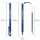Ручка гелевая BRAUBERG "Profi-Gel PRO", СИНЯЯ, линия письма 0,4 мм, игольчатый наконечник 0,5 мм, печать на корпусе, 144125