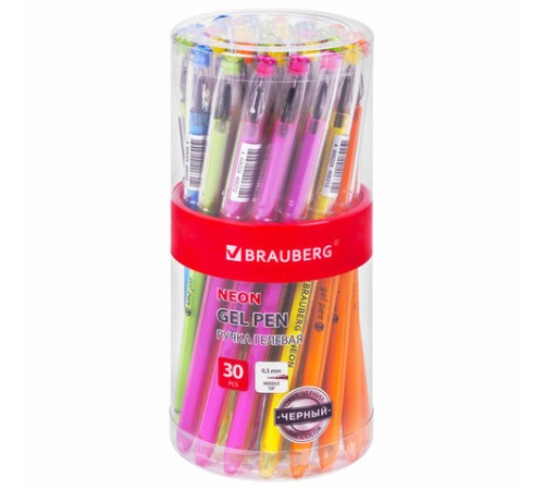 Ручка гелевая BRAUBERG DIAMOND NEON, ЧЕРНАЯ, корпус ассорти, игольчатый узел 0,5 мм, линия письма 0,25 мм, 144132 Ручка гелевая BRAUBERG DIAMOND NEON, ЧЕРНАЯ, корпус ассорти, игольчатый узел 0,5 мм, линия письма 0,25 мм, 144132