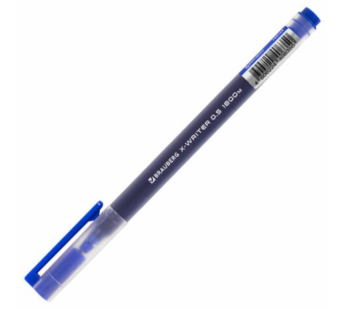 Ручка гелевая BRAUBERG "X-WRITER 1800", УВЕЛИЧЕННАЯ ДЛИНА ПИСЬМА 1 800 м, СИНЯЯ, стандартный узел 0,5 мм, 144134 Ручка гелевая BRAUBERG "X-WRITER 1800", УВЕЛИЧЕННАЯ ДЛИНА ПИСЬМА 1 800 м, СИНЯЯ, стандартный узел 0,5 мм, 144134