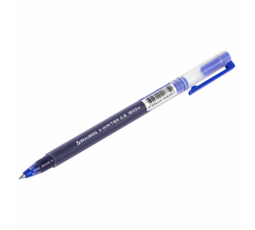 Ручка гелевая BRAUBERG "X-WRITER 1800", УВЕЛИЧЕННАЯ ДЛИНА ПИСЬМА 1 800 м, СИНЯЯ, стандартный узел 0,5 мм, 144134 Ручка гелевая BRAUBERG "X-WRITER 1800", УВЕЛИЧЕННАЯ ДЛИНА ПИСЬМА 1 800 м, СИНЯЯ, стандартный узел 0,5 мм, 144134
