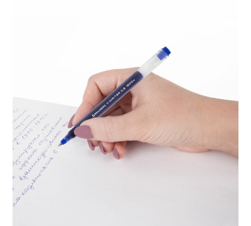 Ручка гелевая BRAUBERG "X-WRITER 1800", УВЕЛИЧЕННАЯ ДЛИНА ПИСЬМА 1 800 м, СИНЯЯ, стандартный узел 0,5 мм, 144134 Ручка гелевая BRAUBERG "X-WRITER 1800", УВЕЛИЧЕННАЯ ДЛИНА ПИСЬМА 1 800 м, СИНЯЯ, стандартный узел 0,5 мм, 144134
