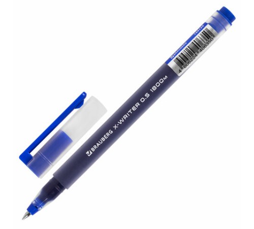 Ручка гелевая BRAUBERG "X-WRITER 1800", УВЕЛИЧЕННАЯ ДЛИНА ПИСЬМА 1 800 м, СИНЯЯ, стандартный узел 0,5 мм, 144134 Ручка гелевая BRAUBERG "X-WRITER 1800", УВЕЛИЧЕННАЯ ДЛИНА ПИСЬМА 1 800 м, СИНЯЯ, стандартный узел 0,5 мм, 144134