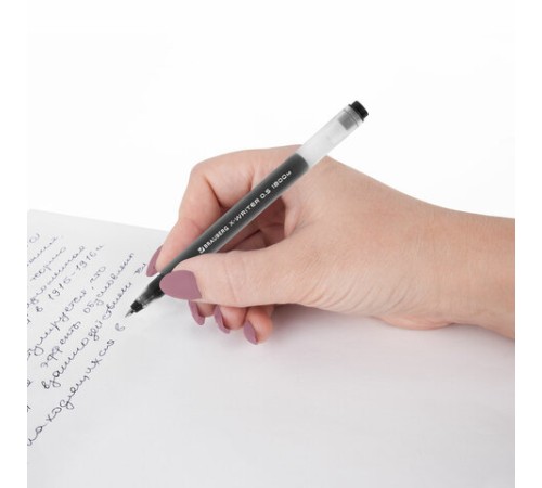Ручка гелевая BRAUBERG "X-WRITER 1800", УВЕЛИЧЕННАЯ ДЛИНА ПИСЬМА 1 800 м, ЧЕРНАЯ, стандартный узел 0,5 мм, 144135 Ручка гелевая BRAUBERG "X-WRITER 1800", УВЕЛИЧЕННАЯ ДЛИНА ПИСЬМА 1 800 м, ЧЕРНАЯ, стандартный узел 0,5 мм, 144135