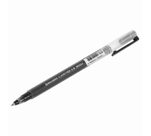Ручка гелевая BRAUBERG "X-WRITER 1800", УВЕЛИЧЕННАЯ ДЛИНА ПИСЬМА 1 800 м, ЧЕРНАЯ, стандартный узел 0,5 мм, 144135 Ручка гелевая BRAUBERG "X-WRITER 1800", УВЕЛИЧЕННАЯ ДЛИНА ПИСЬМА 1 800 м, ЧЕРНАЯ, стандартный узел 0,5 мм, 144135