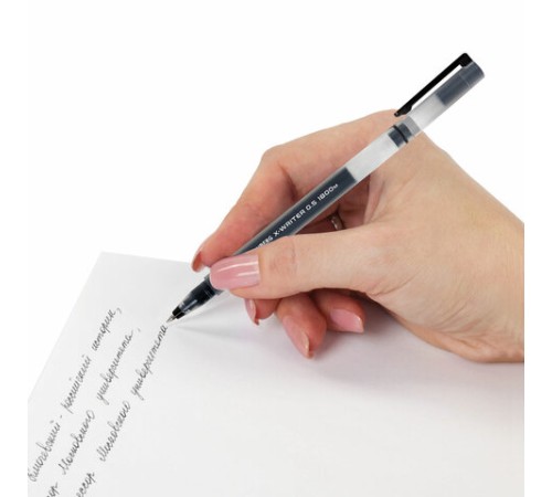 Ручки гелевые BRAUBERG X-WRITER 1800, УВЕЛИЧЕННАЯ ДЛИНА ПИСЬМА 1 800 м, ЧЕРНЫЕ, НАБОР 4 ШТУКИ, стандартный узел 0,5 мм, 144136 Ручки гелевые BRAUBERG X-WRITER 1800, УВЕЛИЧЕННАЯ ДЛИНА ПИСЬМА 1 800 м, ЧЕРНЫЕ, НАБОР 4 ШТУКИ, стандартный узел 0,5 мм, 144136