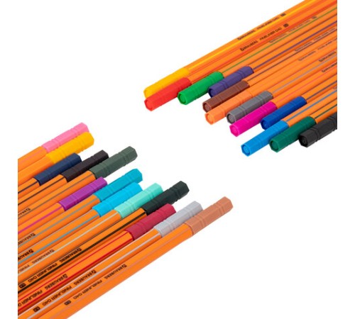 Ручки капиллярные (линеры) 25 ЦВЕТОВ, BRAUBERG 