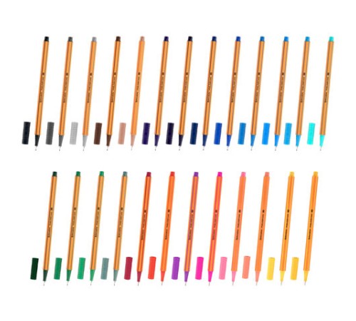 Ручки капиллярные (линеры) 25 ЦВЕТОВ, BRAUBERG 