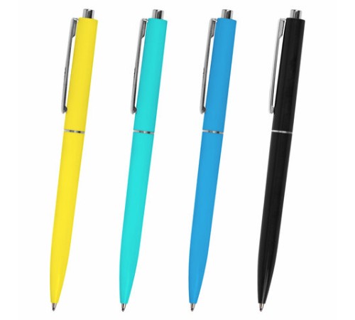 Ручка шариковая автоматическая BRAUBERG X17 COLOR, СИНЯЯ, стандартный узел 0,7 мм, линия письма 0,5 мм, 144154