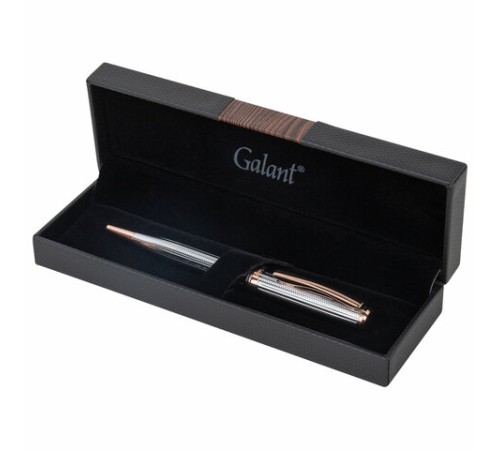 Ручка подарочная шариковая GALANT "Epsilon", корпус серебро, детали розовое золото, узел 0,7 мм, линия письма 0,5 мм, синяя, 144171 Ручка подарочная шариковая GALANT "Epsilon", корпус серебро, детали розовое золото, узел 0,7 мм, линия письма 0,5 мм, синяя, 144171