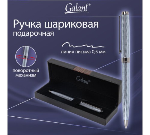 Ручка подарочная шариковая GALANT "Ando", корпус синий металл, детали оружейный металл, узел 0,7 мм, линия письма 0,5 мм, синяя, 144174 Ручка подарочная шариковая GALANT "Ando", корпус синий металл, детали оружейный металл, узел 0,7 мм, линия письма 0,5 мм, синяя, 144174